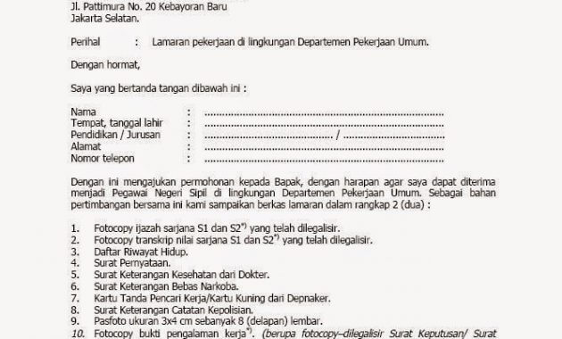 40+ Contoh Surat Lamaran Kerja Baik Benar Pasti Diterima